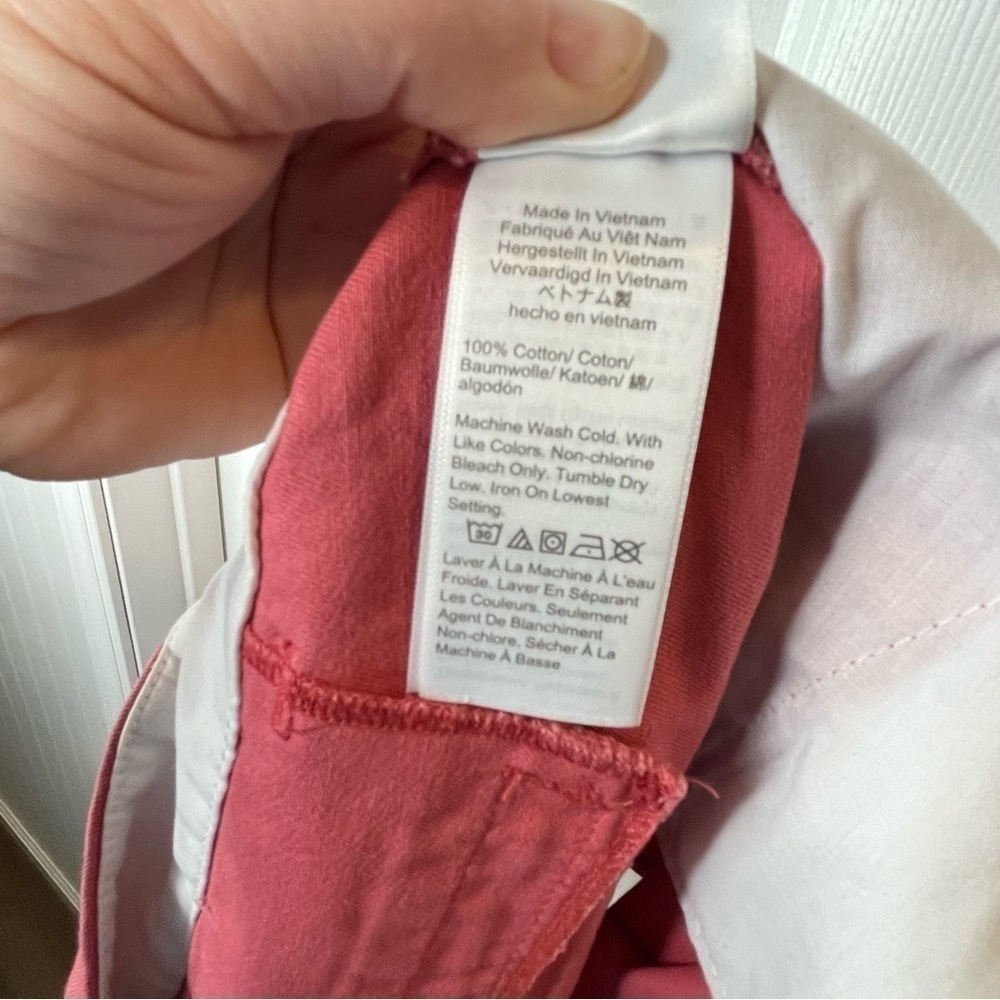 J Crew 5" Classic Chino Short in Seaside Coral 8 - Picture 8 of 9